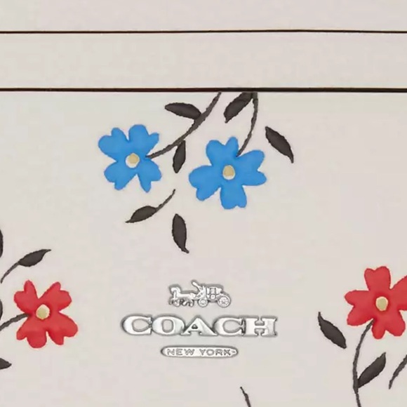 Coach Mini Skinny Id Case With Floral Print nwt in packaging - Picture 3 of 6